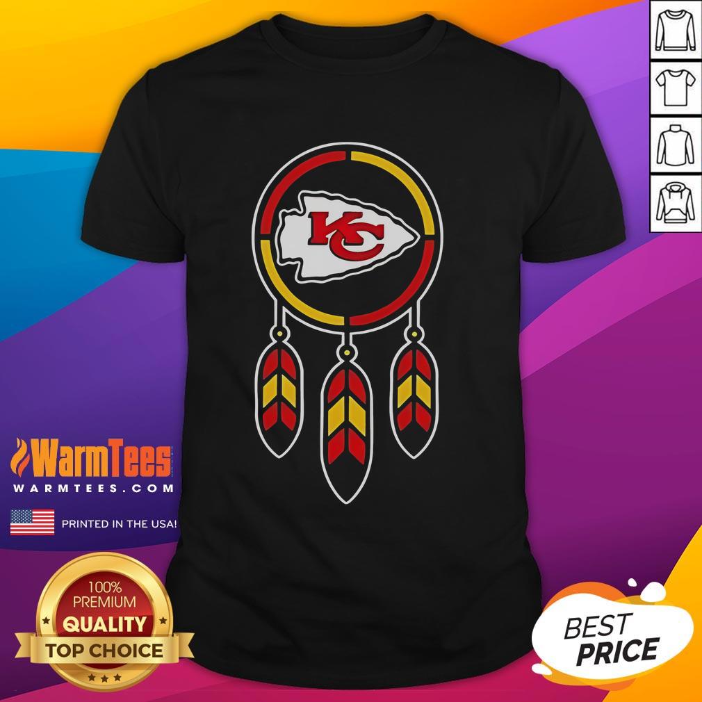 Alt Text: Premium 2025 Native American X Kansas City Chiefs football T-shirt featuring vibrant graphics and a comfortable fit.