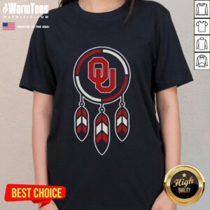 Premium 2025 Native American X Oklahoma Sooners Football ladies tee featuring vibrant team colors and stylish design.