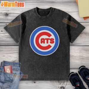 Premium Cats Baseball Chicago Cubs washed t-shirt featuring a stylish design and comfortable fit for fans.