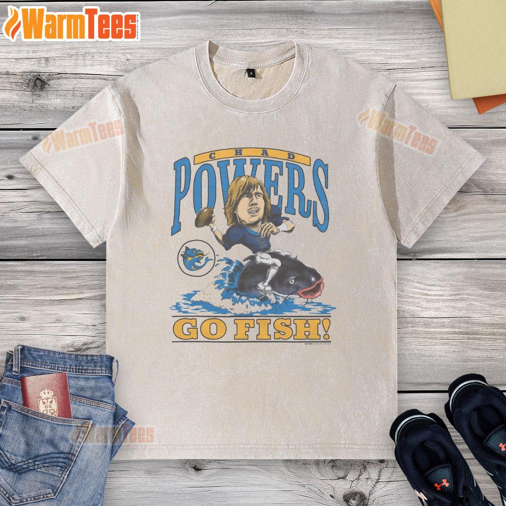 Alt Text: Premium Chad Powers Go Fish washed t-shirt featuring a stylish design, perfect for casual wear and game enthusiasts.