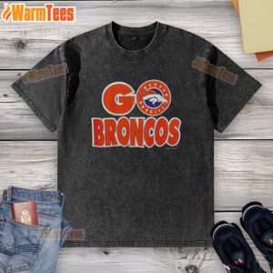 Premium Denver Broncos Football 1998 roster vintage NFL washed t-shirt featuring iconic team graphics and retro style.