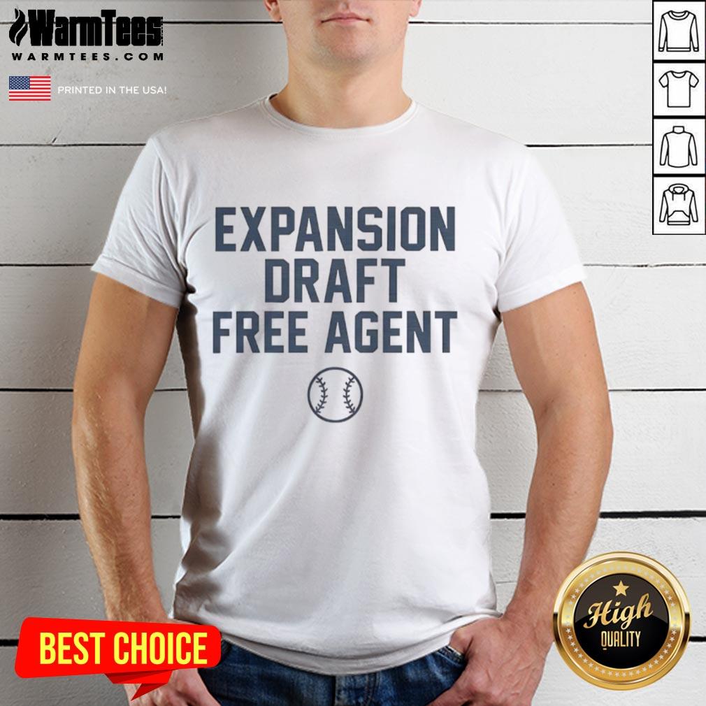 Premium Expansion Draft Free Agent Transfer Market Baseball T-Shirt featuring a stylish design for baseball fans.