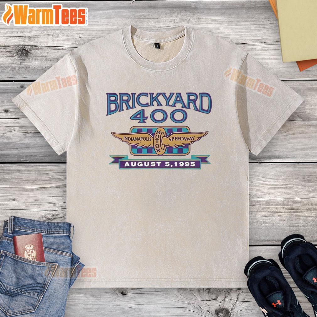 Premium Indianapolis Speedway Brickyard 400 1995 washed t-shirt featuring vintage racing graphics and a comfortable fit.