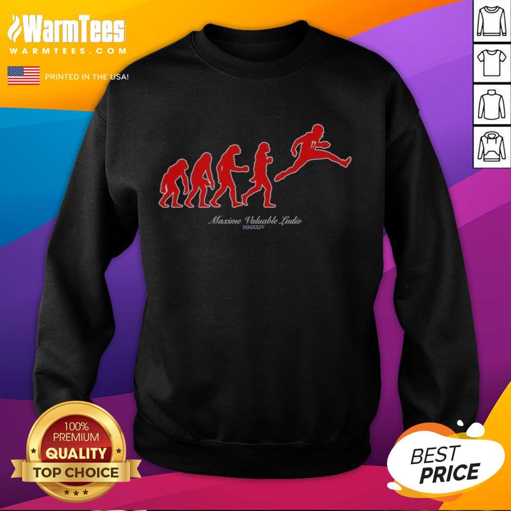 Alt Text: Premium Maxime Valuable Ludio Buffalo Bills Sweatshirt featuring team colors and logo, perfect for fans and comfort.