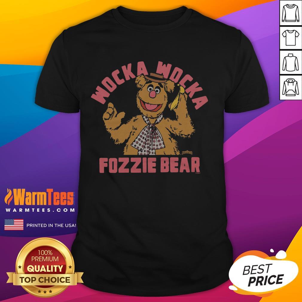 Premium Muppets Fozzie Bear Wocka Wocka T-Shirt featuring vibrant colors and fun design for fans of The Muppets.
