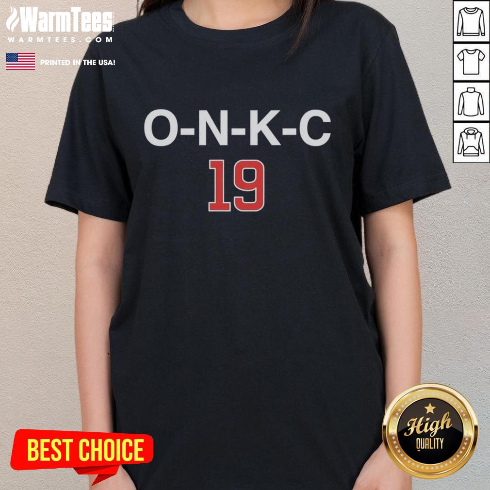 Premium O-N-K-C-19 Owen Caissie Chicago Cubs ladies tee in stylish design, perfect for female fans of the Cubs.