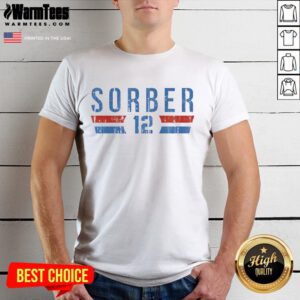 Premium Oklahoma City Thunder Thomas Sorber 12 Font T-Shirt featuring vibrant team colors and stylish design.