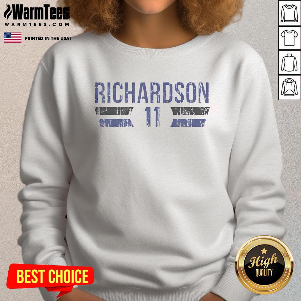 Premium Orlando Magic Jase Richardson 11 font sweatshirt featuring vibrant team colors and comfortable fabric design.