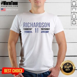 Premium Orlando Magic Jase Richardson 11 Font T-Shirt featuring vibrant team colors and a stylish design for fans.