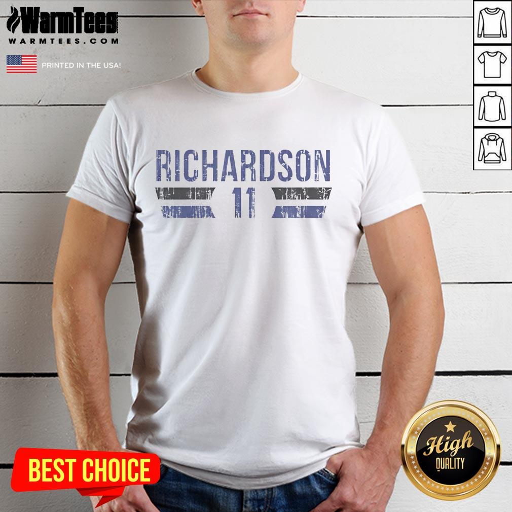 Premium Orlando Magic Jase Richardson 11 Font T-Shirt featuring vibrant team colors and a stylish design for fans.