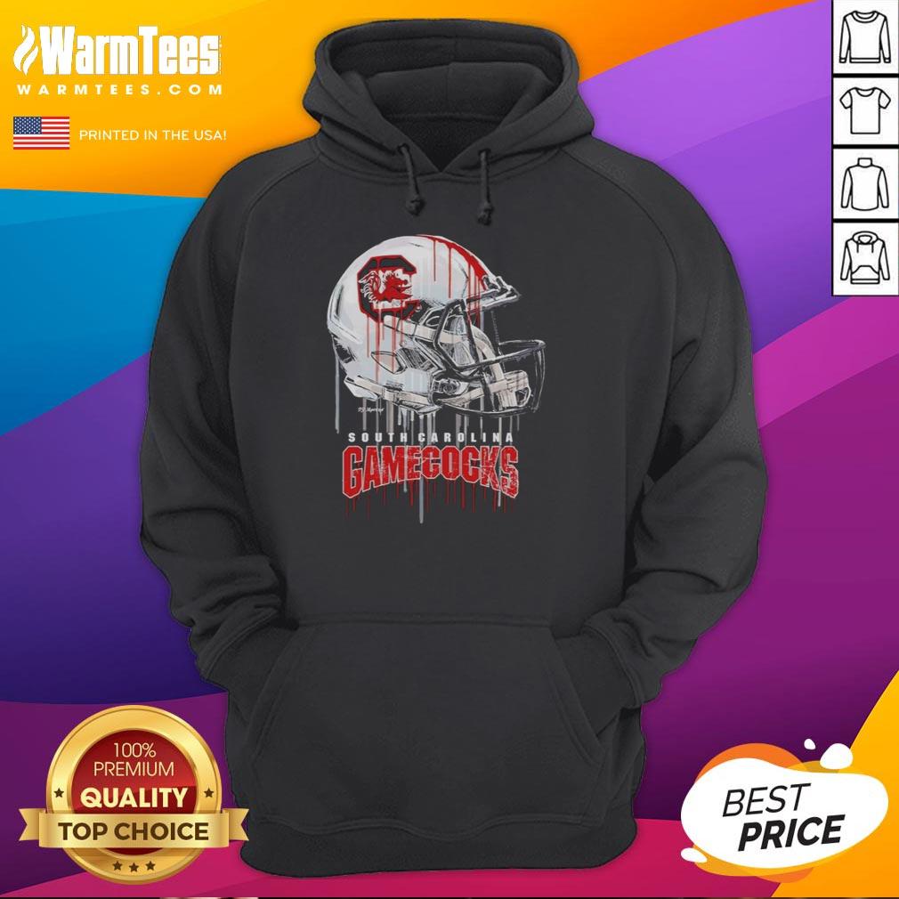 Alt Text: Premium South Carolina Gamecocks dripping football helmet hoodie, perfect for fans showcasing team spirit and style.
