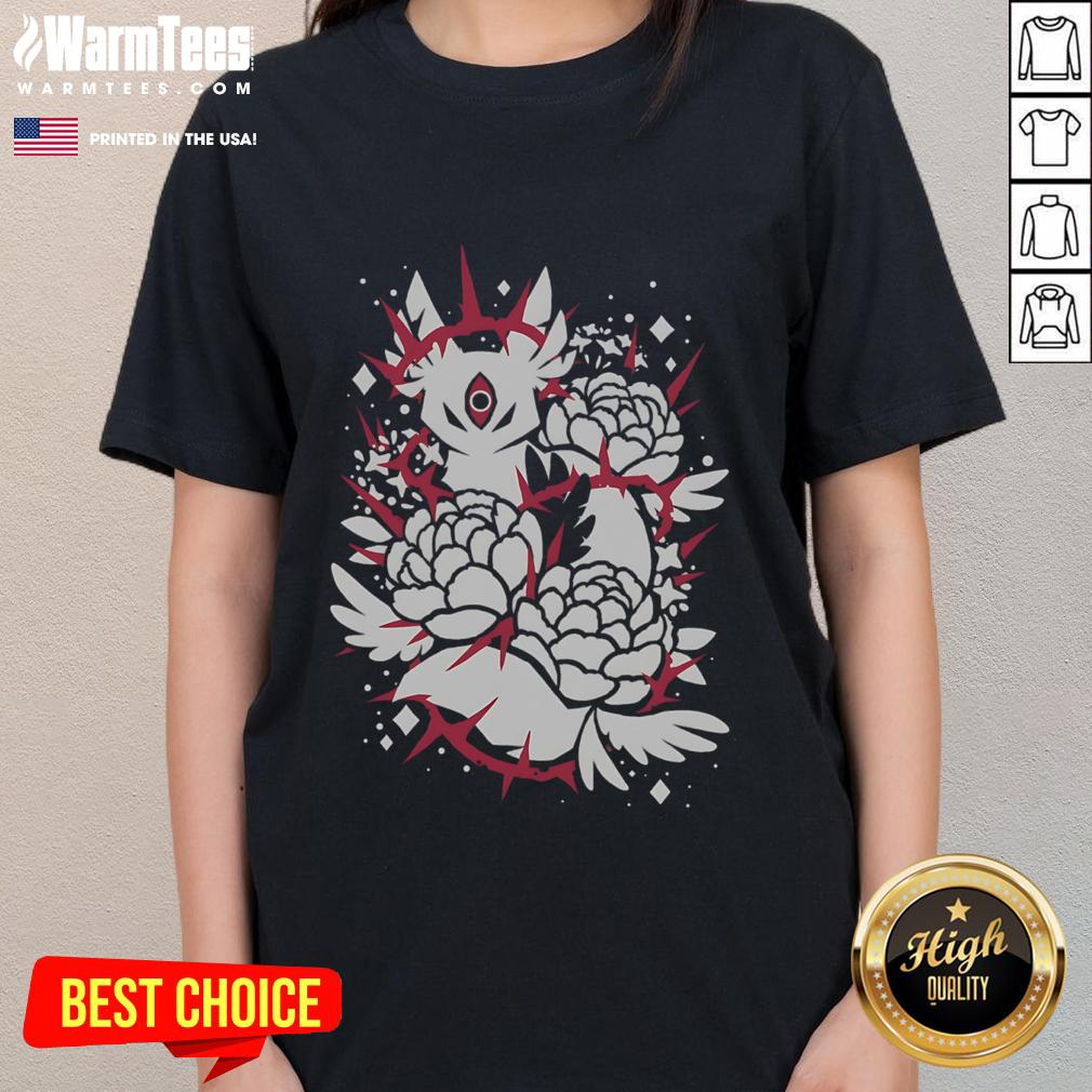 Premium stylized mythical creature graphic on a ladies tee, perfect for showcasing your softness and unique style.