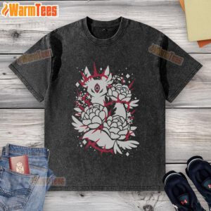Premium stylized mythical creature design on a soft washed t-shirt, perfect for showcasing your unique style.