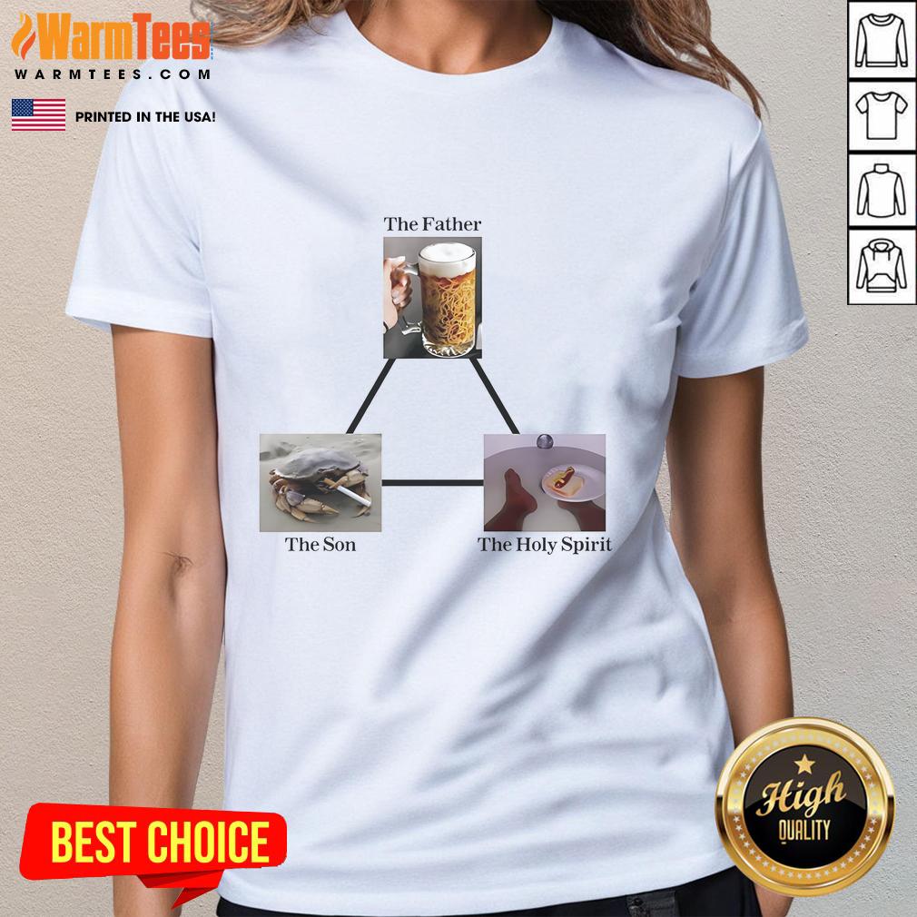 Premium The Father The Son The Holy Spirit ladies tee featuring a stylish design for faith-inspired fashion.