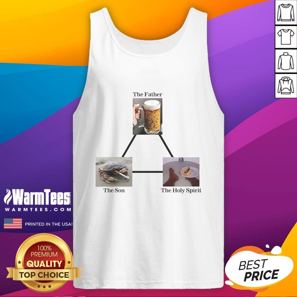 Premium The Father The Son The Holy Spirit tank top featuring a stylish design for faith-inspired fashion.