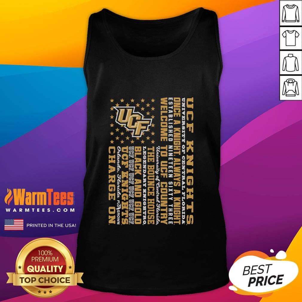 Premium UCF Knights tank top featuring 'Once A Knight, Always A Knight' for University of Central Florida fans.