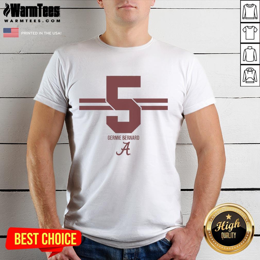 Alabama Crimson Tide Football Germie Bernard Stripe T-Shirt showcasing team colors and logo, perfect for fans.