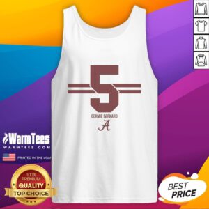 Alabama Crimson Tide Germie Bernard 5 Stripe Tank Top, featuring team colors and logo, perfect for game day attire.