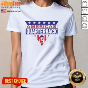 Top Americas Quarterback MVP Buffalo Ladies Tee featuring a stylish design for female football fans.