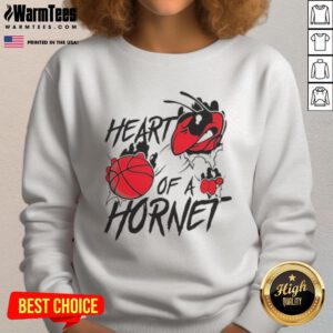 Top Charlotte Hornets Heart of a Hornet sweatshirt featuring vibrant team colors and logo, perfect for fans.