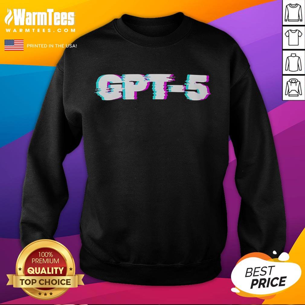 Top GPT-5 OpenAI glitch sweatshirt design featuring vibrant colors and modern graphics for tech enthusiasts.
