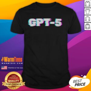 Top GPT-5 OpenAI glitch T-shirt featuring a vibrant design and tech-inspired graphics, perfect for AI enthusiasts.