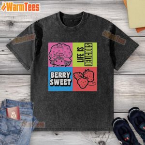 Top Life Is Delicious Berry Sweet Washed T-Shirt featuring vibrant berry colors and a relaxed fit for casual style.