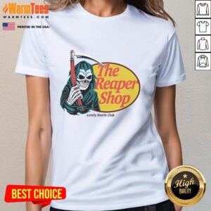 Top Lonely Hearts Club The Reaper Ladies Tee featuring a stylish design and vibrant colors, perfect for casual wear.