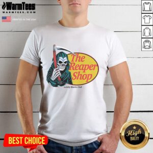 Top Lonely Hearts Club The Reaper T-Shirt featuring a unique skull design, perfect for fans of edgy fashion.