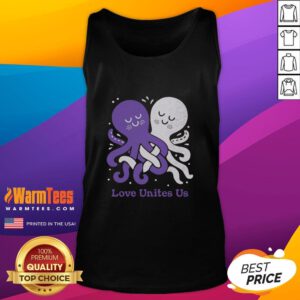 Top Love Unites Us Octopi Tank Top featuring a vibrant octopus design, perfect for ocean lovers and casual wear.