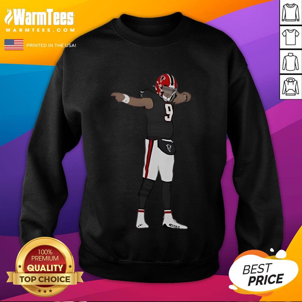 Michael Penix Jr. Atlanta Falcons baseball sweatshirt, featuring team colors and logo, perfect for fans and casual wear.