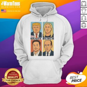 Top The Shady Bunch Donald Trump sarcastic comic hoodie, featuring a humorous graphic design and vibrant colors.