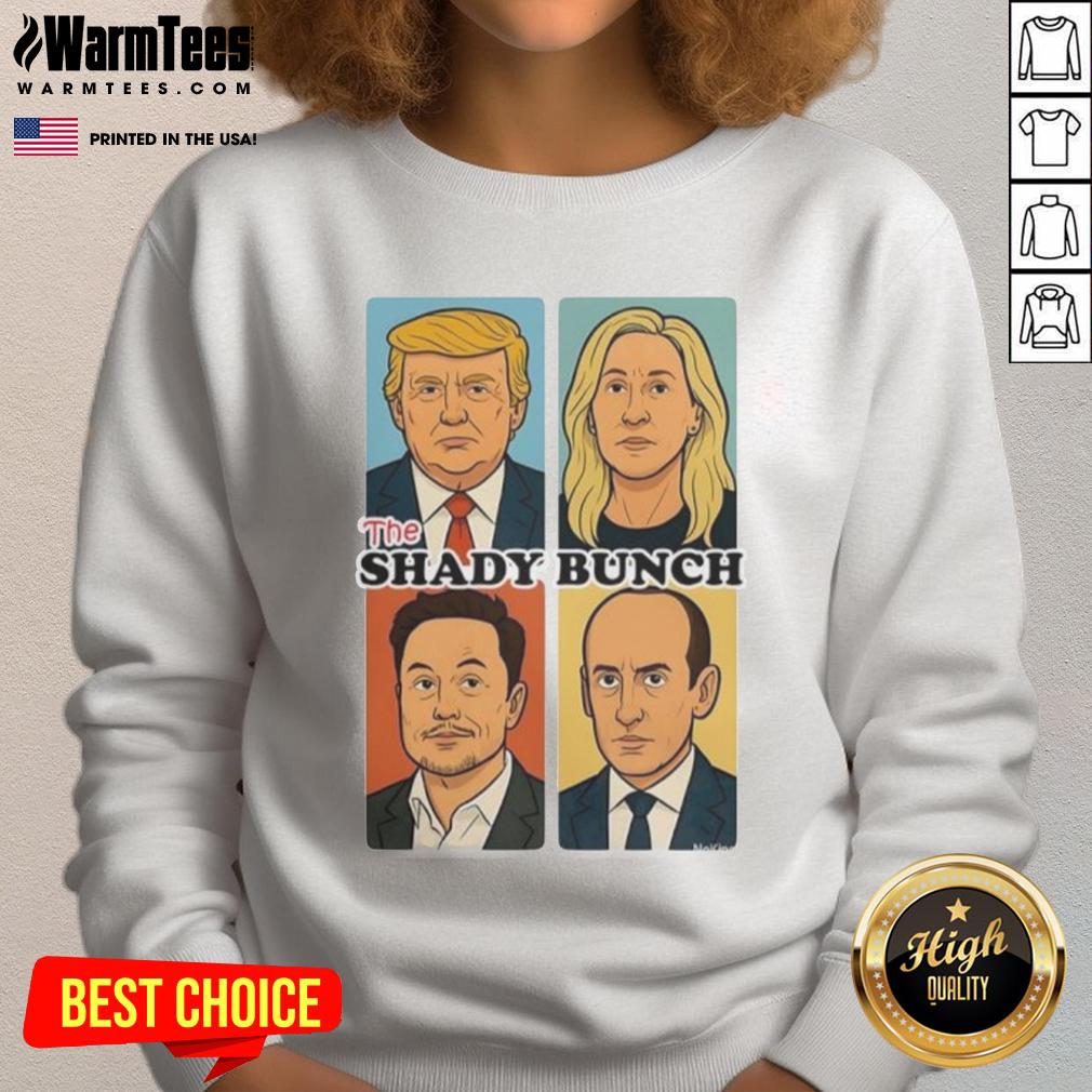 Top The Shady Bunch Donald Trump sarcastic comic sweatshirt featuring a humorous design perfect for political satire fans.