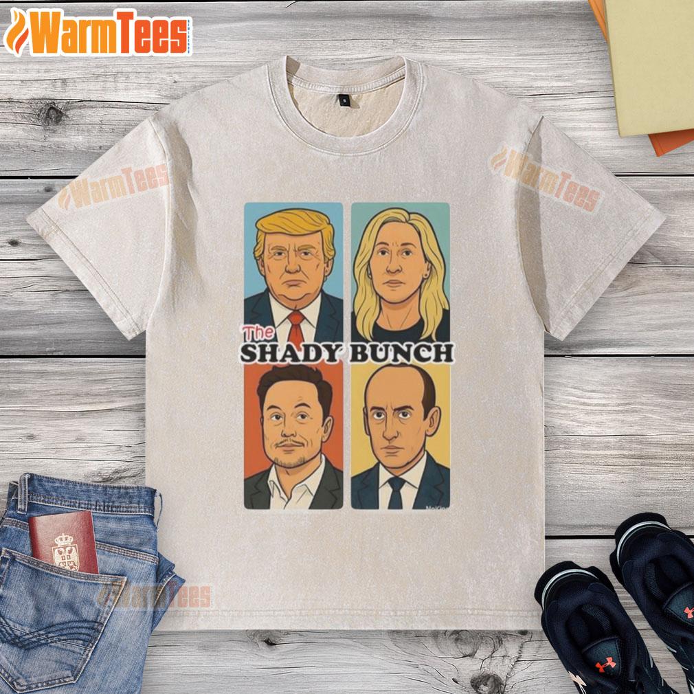 Top The Shady Bunch Donald Trump sarcastic comic washed t-shirt featuring a humorous design perfect for casual wear.