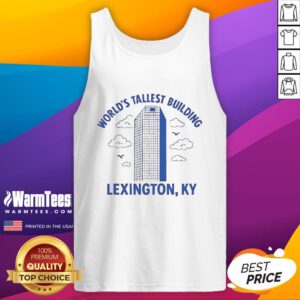 Lexington tank top featuring the design of the top world's tallest building in vibrant colors and modern style.