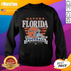 Awesome Florida Gators Stripe Splash Sweatshirt featuring vibrant colors and logo, perfect for game day attire.