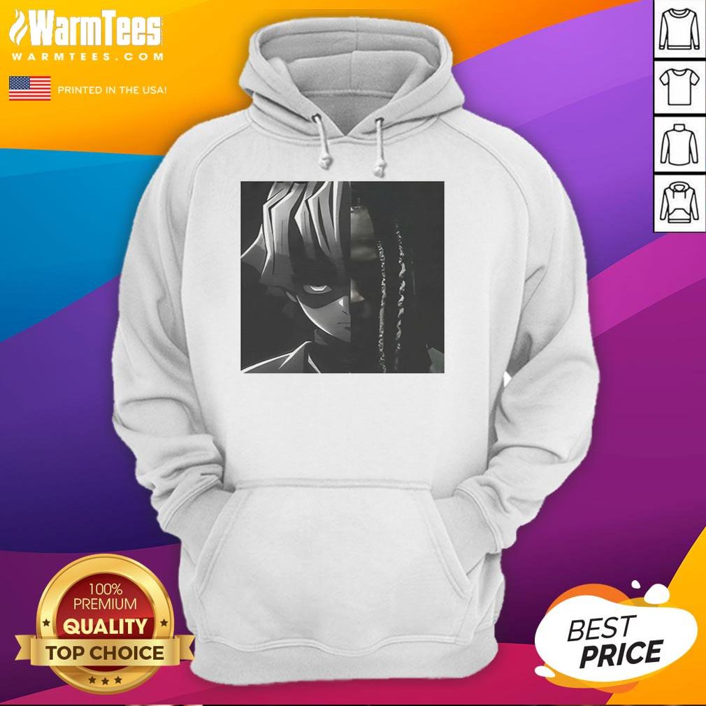 Awesome Zenitsu X Von Big Face Hoodie featuring vibrant anime graphics and a stylish design for fans of Demon Slayer.