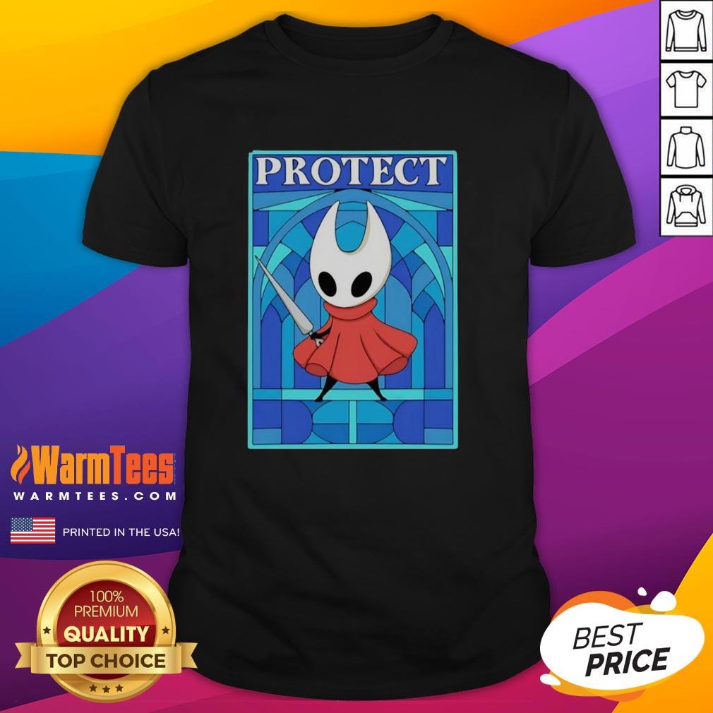 Alt Text: Cute Hornet from Hollow Knight graphic on a stylish T-shirt, perfect for fans of the indie game.