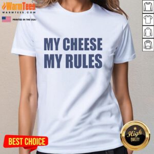 Alt Text: Funny iCarly My Cheese My Rules Ladies Tee featuring a playful design for fans of the popular TV show.