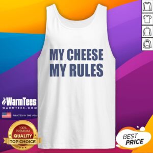 Alt Text: Funny iCarly My Cheese My Rules tank top featuring a playful graphic design, perfect for fans of the show.