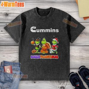 Good Cummins X Grinch cosplay t-shirt for Happy HalloThanksMas, featuring a festive design perfect for the holiday season.