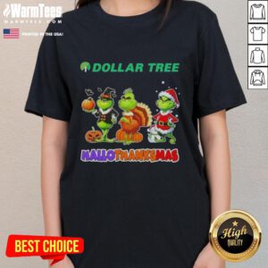Cheerful ladies in Good Dollar Tree X Grinch cosplay for Happy HalloThanksMas, showcasing festive holiday spirit.