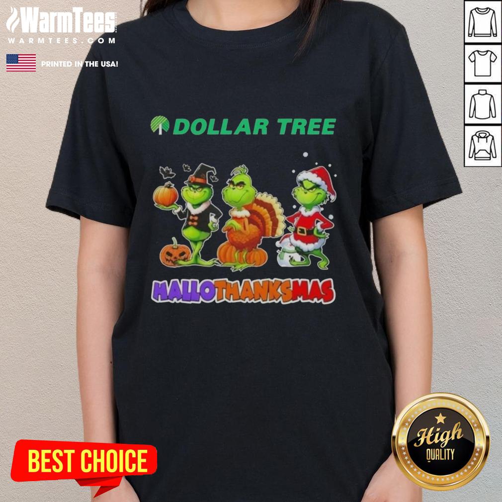Cheerful ladies in Good Dollar Tree X Grinch cosplay for Happy HalloThanksMas, showcasing festive holiday spirit.