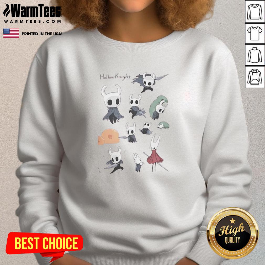 Chibi-style Good Hollow Knight sweatshirt featuring vibrant colors and detailed graphics, perfect for gamers and fans.