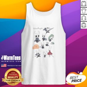 Charming chibi Hollow Knight graphic on a stylish tank top, perfect for fans of the game and unique fashion lovers.