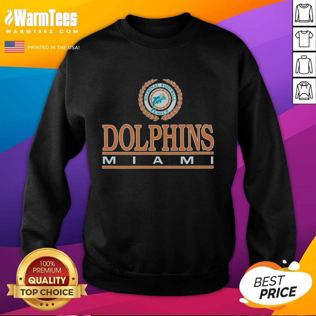 Cozy Good Miami Dolphins Crest Sweatshirt featuring the team's logo, perfect for fans and game day attire.