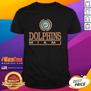 Alt Text: Stylish Good Miami Dolphins Crest T-Shirt featuring the iconic team logo, perfect for fans and casual wear.