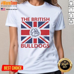 Good The British Bulldogs Flag Ladies Tee featuring a stylish design, perfect for fans of British Bulldogs.