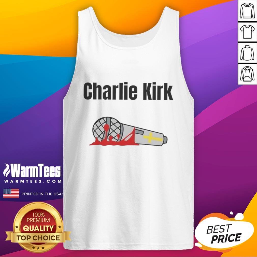 Hot Charlie Kirk Mic Drop Memorial Tank Top featuring bold graphics and a modern design for stylish summer wear.
