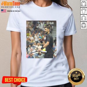 Hot Novak Djokovic US Open Tennis 2025 Ladies Tee showcasing vibrant design and sporty style for tennis fans.